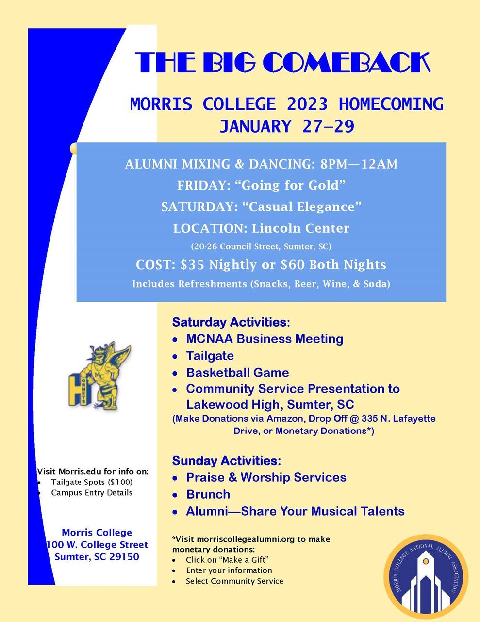 Morris College National Alumni Association Morris College 2023